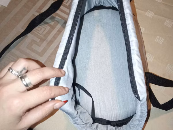 Parça ev heyvanı daşıma çantası - Model: yumşaq korpuslu, üstü