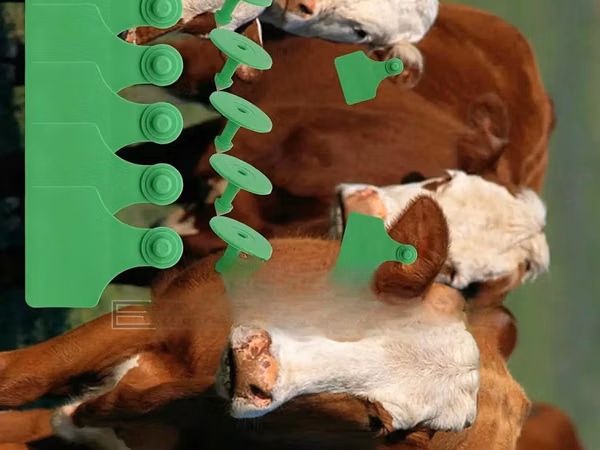 Long-Use Farm Identification Medium Ear Tags for Cows