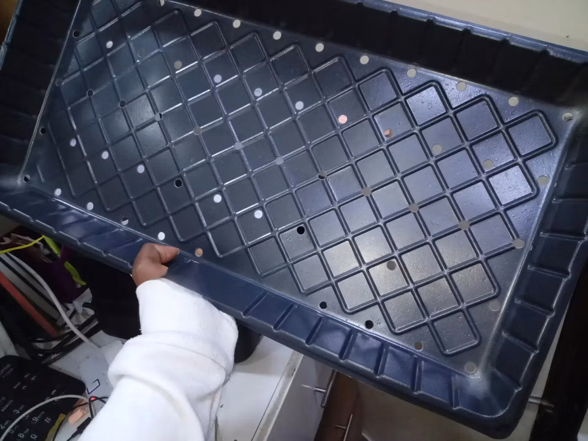 Precision-Perforated Hydroponic Trays - With Holes