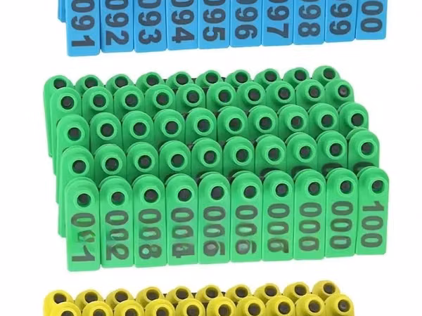 Numbered Grazing Slim Ear Tags for Goats